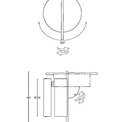 Настенный светильник (бра) Nuance 3000К 4Вт (Белый и Латунь)