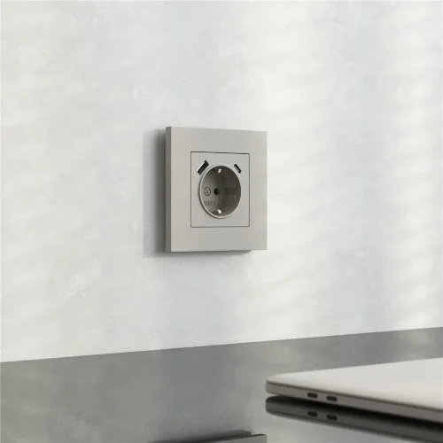 W0012917/ Рамка на 1 пост Slab (дымчатый софт) W0012917 - фото 3