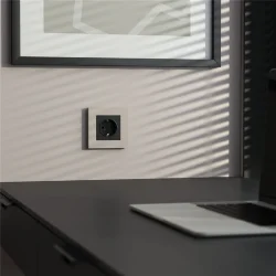 W0012917/ Рамка на 1 пост Slab (дымчатый софт) W0012917