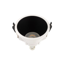 Встраиваемый светильник, IP 20, 10 Вт, GU5.3, LED, белый/черный, пластик, Denkirs DK3026-WB