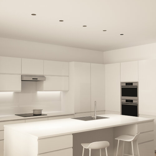 DK3026-WB Встраиваемый светильник, IP 20, 10 Вт, GU5.3, LED, белый/черный, пластик. Фото 7