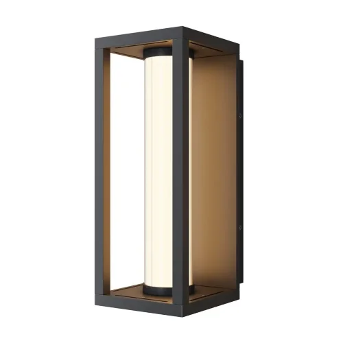 Настенный светильник (бра) Expo 3000К 12Вт IP 54 (Черный) - фото