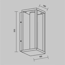 Настенный светильник (бра) Expo 3000К 12Вт IP 54 (Черный)