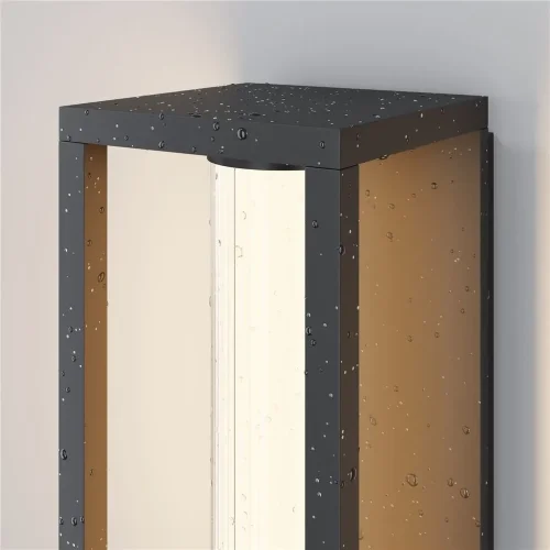 Настенный светильник (бра) Expo 3000К 12Вт IP 54 (Черный) - фото 5