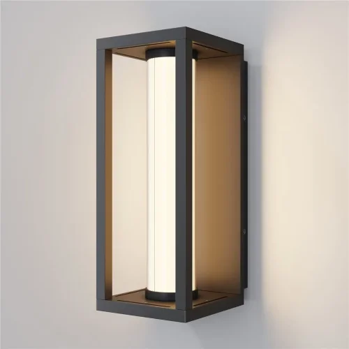 Настенный светильник (бра) Expo 3000К 12Вт IP 54 (Черный) - фото 6