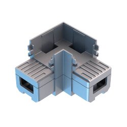 L-образный алюминиевый соединитель профиля 7050 серый