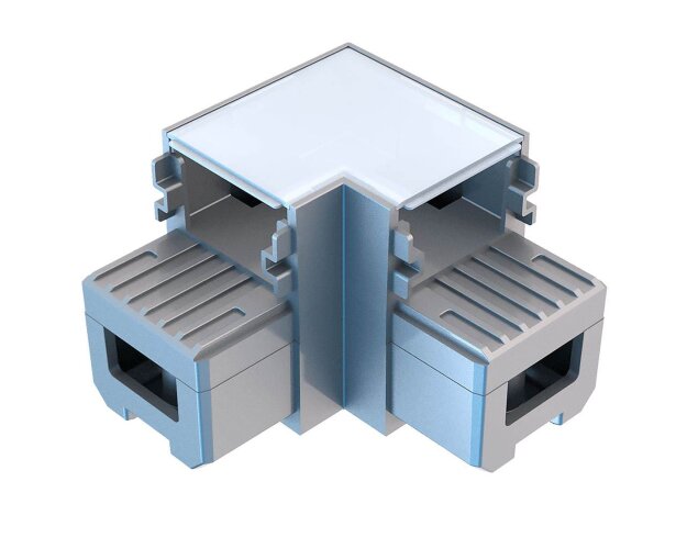 L-образный алюминиевый соединитель профиля 7050 серый - фото 7