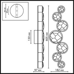 Настенный светильник «ODEON LIGHT» 7174/15WLA, серия: SPILLA (крепление на планке)