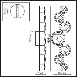 Настенный светильник «ODEON LIGHT» 7174/15WLA, серия: SPILLA (крепление на планке)