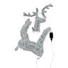 ULD-M3660-080-STA WHITE IP44 DEER-2 Фигура светодиодная каркасная Олень-2, 36х60см, 80 светодиодов, Белый свет, Провод прозрачный, TM Uniel - фото 2
