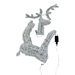 ULD-M3660-080-STA WHITE IP44 DEER-2 Фигура светодиодная каркасная Олень-2, 36х60см, 80 светодиодов, Белый свет, Провод прозрачный, TM Uniel