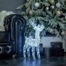 ULD-M3660-080-STA WHITE IP44 DEER-2 Фигура светодиодная каркасная Олень-2, 36х60см, 80 светодиодов, Белый свет, Провод прозрачный, TM Uniel - фото 4