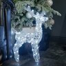 ULD-M3660-080-STA WHITE IP44 DEER-2 Фигура светодиодная каркасная Олень-2, 36х60см, 80 светодиодов, Белый свет, Провод прозрачный, TM Uniel - фото 6
