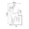ULD-M3660-080-STA WHITE IP44 DEER-2 Фигура светодиодная каркасная Олень-2, 36х60см, 80 светодиодов, Белый свет, Провод прозрачный, TM Uniel - фото 8