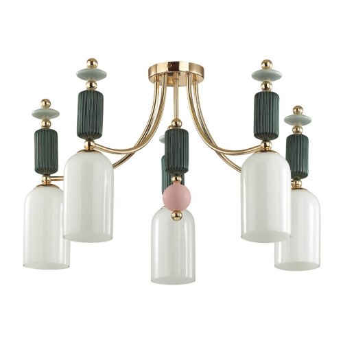 Люстра потолочная «ODEON LIGHT EXCLUSIVE» 4861/5C, серия: CANDY (крепление на планке). Фото 1.