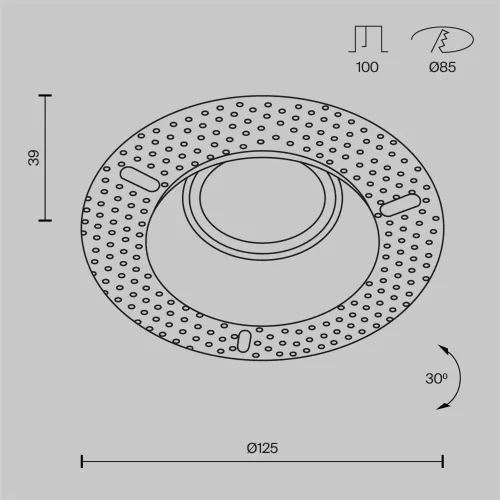 Встраиваемый светильник Dot GU10 10Вт (Белый) - фото 2