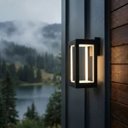 Уличный настенный светодиодный светильник Frame 3000K чёрный 1527 TECHNO LED черный (072090)