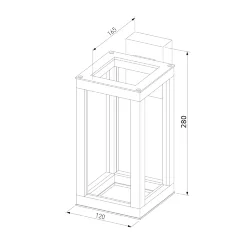 Уличный настенный светодиодный светильник Frame 3000K чёрный 1527 TECHNO LED черный (072090)