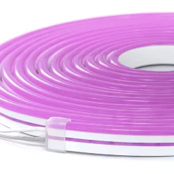 NeonLine ELF PVC интерьерный, боковой изгиб, 12В, IP53, 8мм, 1м, кратность реза  1см, фиолетовый