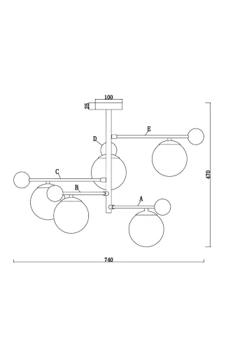 Люстра Freya FR5158PL-05BS (Медь) FR5158PL-05BS - фото 3
