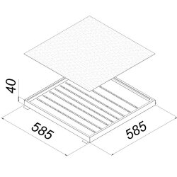 Универсальный офисный светодиодный светильник Грильято 80 Вт IP20 580x580x40 мм 4000K Опал
