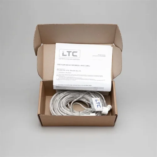 Гирлянда Роса Про 20м Тепло-Белая 24В, 200 LED, Провод Прозрачный ПВХ, IP65. Фото 7.