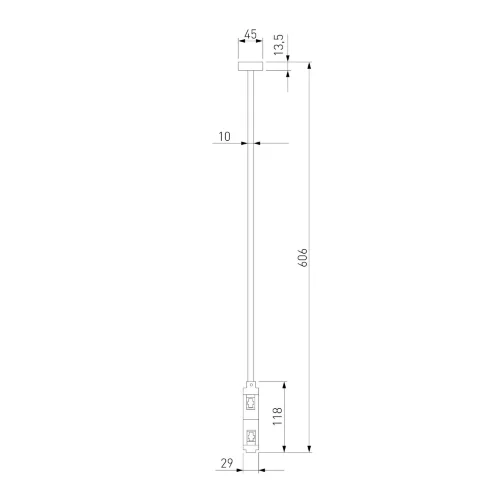 Esthetic Magnetic Декоративная стойка двойная 606 мм 85150/00 - фото 7