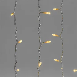 Гирлянда Занавес 2 x 2 м Желтый 220В, 400 LED, Провод Прозрачный ПВХ, IP54