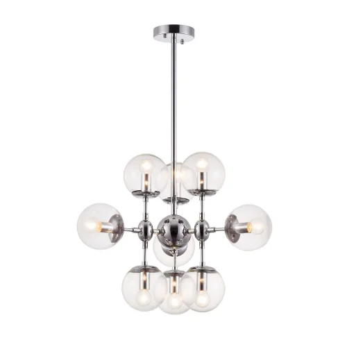 Стильные светильники Richard выполнены в современном стиле. Арматура из металла цвета «хром». Плафоны в виде сфер сделаны из прозрачного стекла. Данная серия прекрасно дополнит жилые интерьеры в стиле лофт, хай-тек или современный минимализм, а также подо