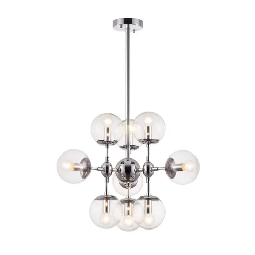 Стильные светильники Richard выполнены в современном стиле. Арматура из металла цвета «хром». Плафоны в виде сфер сделаны из прозрачного стекла. Данная серия прекрасно дополнит жилые интерьеры в стиле лофт, хай-тек или современный минимализм, а также подо