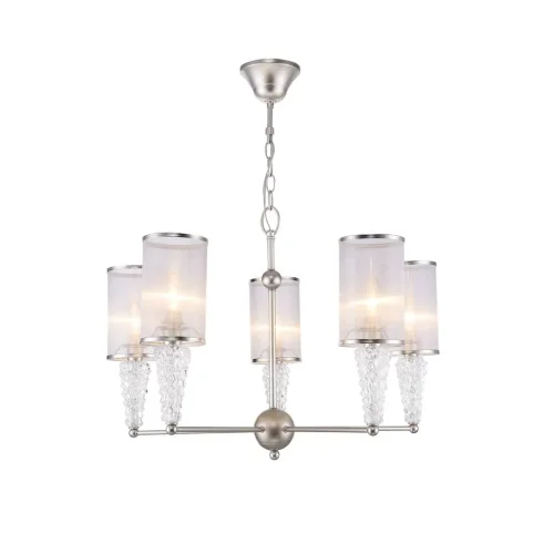 Дизайн серии Vilena соединяет в себе классический и современный стили, взяв из них самое лучшее. Благодаря этому светильники могут дополнить практически любой интерьер. Арматура сделана из металла цвета матового золота и стекла, абажуры – из прозрачной тк