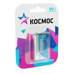 Элемент питания алкалиновый 'крона' 6LR61 Максимум BP-1 (блист.1шт) КОСМОС KOC6LR61MAX1BL