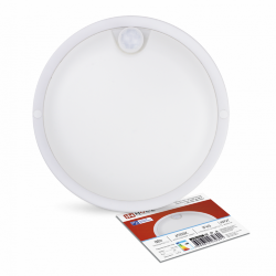 Светильник светодиодный герметичный СПП-Д-КРУГ 8Вт 230В 6500К 640Лм с датчиком движения IP65 IN HOME