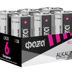 Элемент питания алкалиновый D/LR20 1.5В Alkaline Pack-6 (уп.6шт) ФАZА 5030633