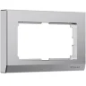 Рамка из поликарбоната для двойной розетки Stark серебряный матовый W0081865 - фото