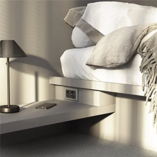 Рамка из поликарбоната для двойной розетки Stark серебряный матовый W0081865 - фото 3