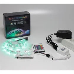 Набор светодиодной ленты 5XRGB30-A01 X11 (12V, RGB 30led/m 5m, IR, Wi-Fi, адаптер 220V, IP20)