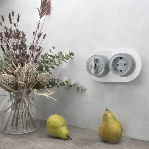 Рамка из стекла на 2 поста белый W0025101 - фото 3