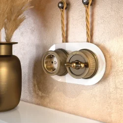 Рамка из стекла на 2 поста белый W0025101