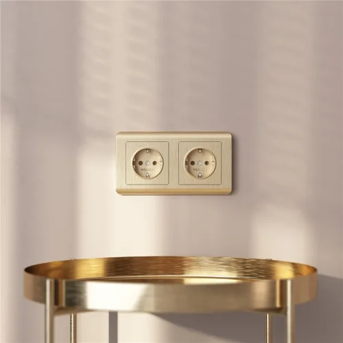 Рамка из поликарбоната на 2 поста Stream шампань W0022111 - фото 2