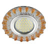 DLS-L148 GU5.3 GLASSY-GOLD Светильник декоративный встраиваемый, серия Luciole, Без лампы, цоколь GU5.3, Доп, светодиодная подсветка 3Вт, Стекло, Зеркальный-прозрачный+светло-желтый - фото 5