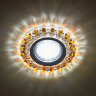 DLS-L148 GU5.3 GLASSY-GOLD Светильник декоративный встраиваемый, серия Luciole, Без лампы, цоколь GU5.3, Доп, светодиодная подсветка 3Вт, Стекло, Зеркальный-прозрачный+светло-желтый - фото 6