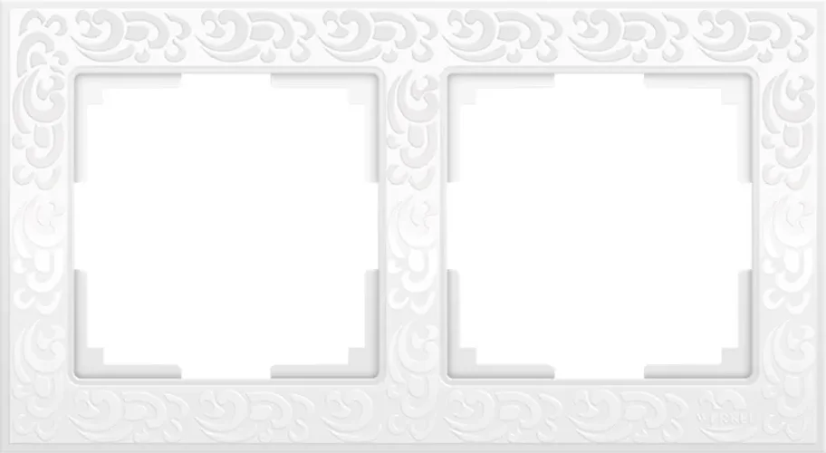 W0022301/ Рамка на 2 поста Flock (белый) W0022301 - фото