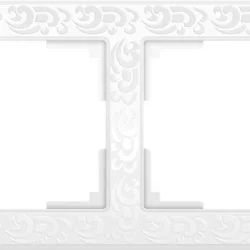 W0022301/ Рамка на 2 поста Flock (белый) W0022301