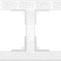 W0022301/ Рамка на 2 поста Flock (белый) W0022301