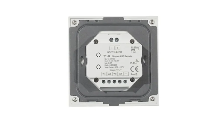 Панель T1-K White IC7 (12-24V, DIM, Rotary, RF 2.4GHz) - фото II