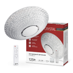 Светильник светодиодный COMFORT CRYSTAL 125Вт 230В 3000-6500K 10000Лм 500x115мм с пультом ДУ IN HOME