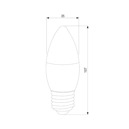 Светодиодная лампа "Свеча" Dimmable C35 7W 4200K E27 BLE2775 - фото 2