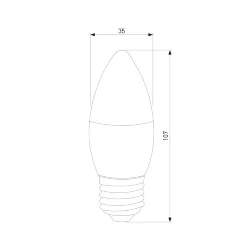 Светодиодная лампа "Свеча" Dimmable C35 7W 4200K E27 BLE2775 (063763)