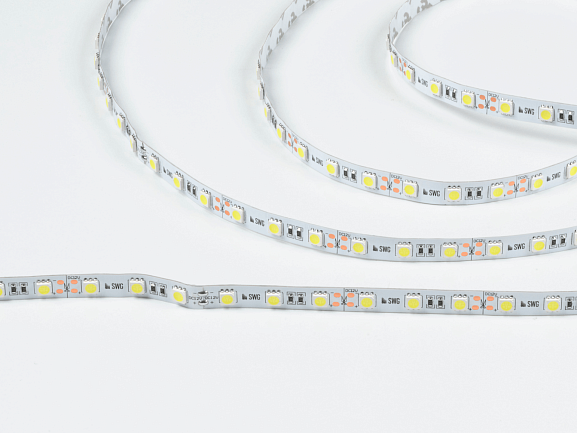 Светодиодная лента 5050, 60 LED/м, 14,4 Вт/м, 12В , IP20, Цвет: Ультрахолодный, SWG560-12-14.4-UW-M. Фото 2